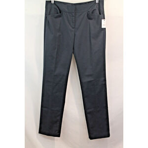 Tahari Clarice Pants Womens size 10 Navy Blue Straight Leg Career Casual